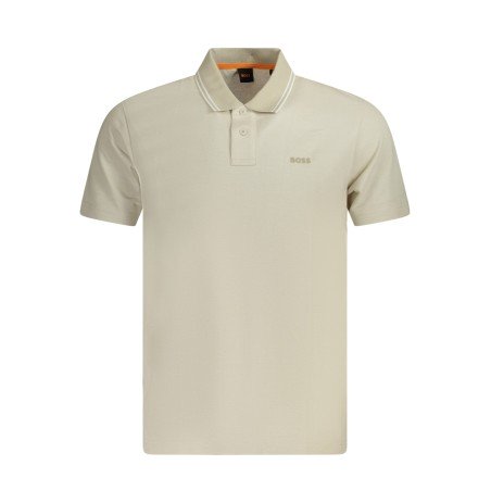 BOSS POLO MANICHE CORTE UOMO BEIGE