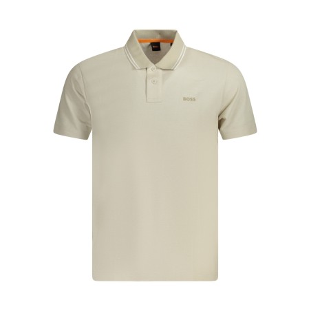 BOSS POLO MANICHE CORTE UOMO BEIGE