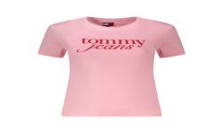 TOMMY HILFIGER T-SHIRT MANICHE CORTE DONNA ROSA