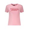 TOMMY HILFIGER T-SHIRT MANICHE CORTE DONNA ROSA