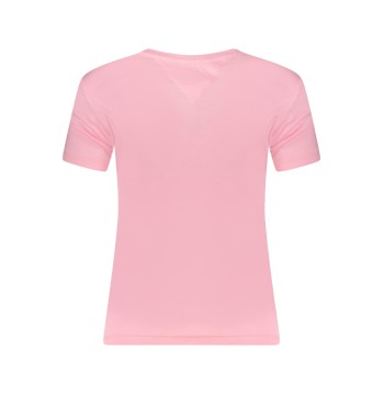 TOMMY HILFIGER T-SHIRT MANICHE CORTE DONNA ROSA