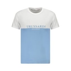 TRUSSARDI T-SHIRT MANICHE CORTE UOMO AZZURRO