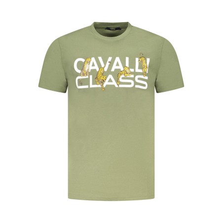 CAVALLI CLASS T-SHIRT MANICHE CORTE UOMO VERDE