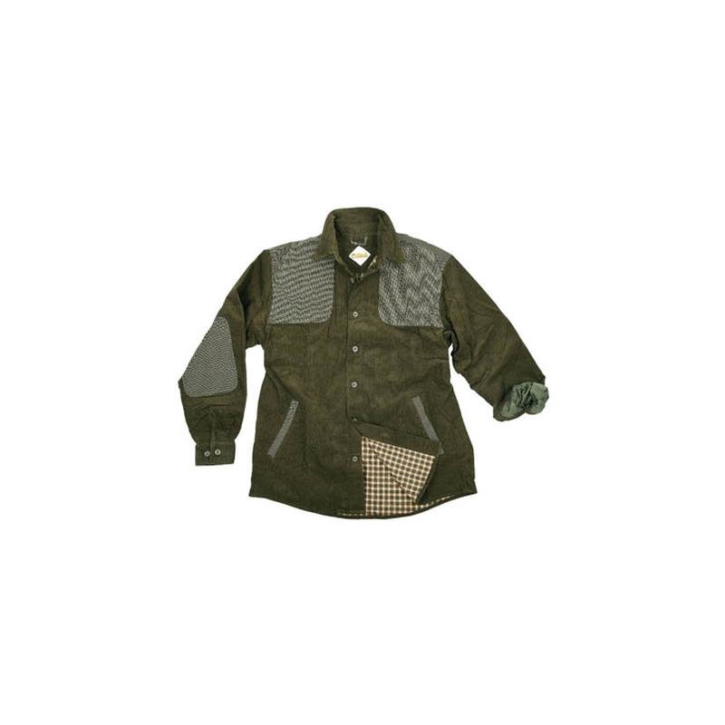 camicia in velluto foderata in flanella di cotone rinforzi in kevlar