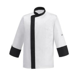 giacca unisex band - 100% microfiber - bianco black