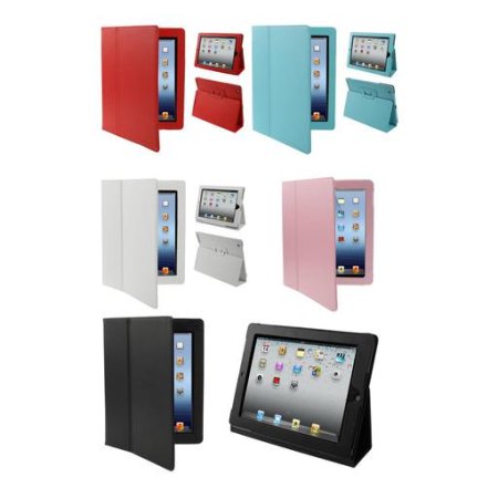 custodia cover in similpelle colorata apple ipad 2 magnetica e pieghevole