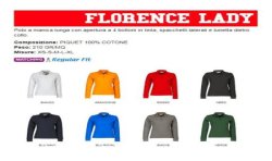 polo florence lady sfiancata da donna manica lunga con 4 bottoni in tinta effetto perlato