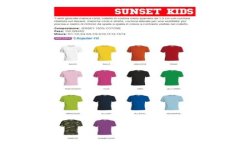 t-shirt sunset kids girocollo manica corta