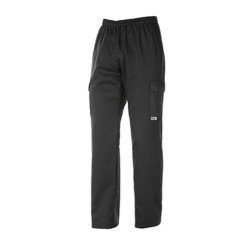 Pantalone unisex Coulisse Leg Pocket - 65% Polyester - 35% Cotton - Black