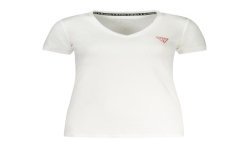 GUESS JEANS T-SHIRT MANICHE CORTE DONNA BIANCO