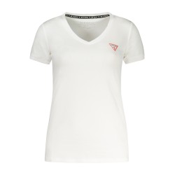 GUESS JEANS T-SHIRT MANICHE CORTE DONNA BIANCO