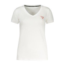 GUESS JEANS T-SHIRT MANICHE CORTE DONNA BIANCO