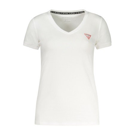 GUESS JEANS T-SHIRT MANICHE CORTE DONNA BIANCO