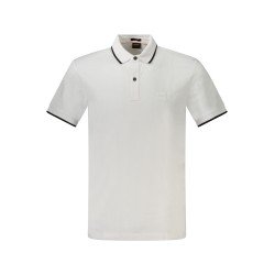 HUGO BOSS POLO MANICHE CORTE UOMO BIANCO