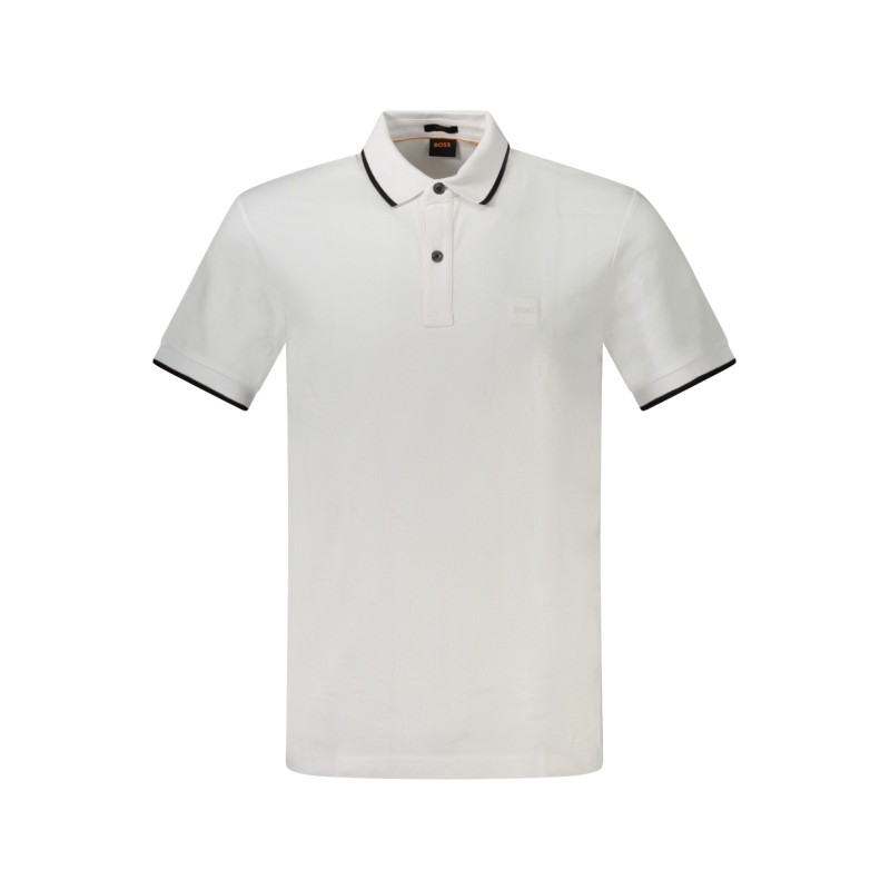 HUGO BOSS POLO MANICHE CORTE UOMO BIANCO