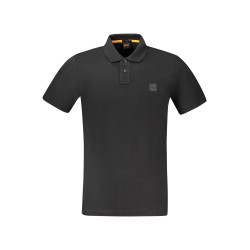 HUGO BOSS POLO MANICHE CORTE UOMO NERO