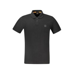 HUGO BOSS POLO MANICHE CORTE UOMO NERO