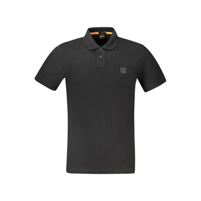 HUGO BOSS POLO MANICHE CORTE UOMO NERO