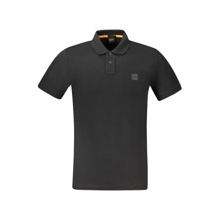 HUGO BOSS POLO MANICHE CORTE UOMO NERO