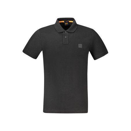 HUGO BOSS POLO MANICHE CORTE UOMO NERO