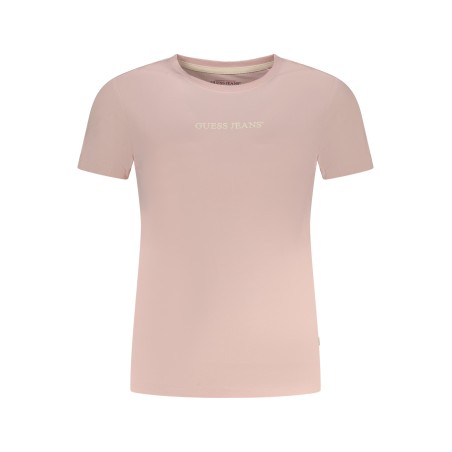 GUESS JEANS T-SHIRT MANICHE CORTE DONNA ROSA