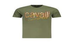 CAVALLI CLASS T-SHIRT MANICHE CORTE UOMO VERDE