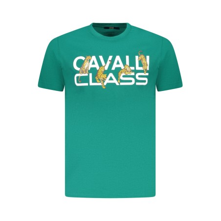 CAVALLI CLASS T-SHIRT MANICHE CORTE UOMO VERDE