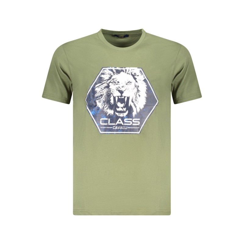 CAVALLI CLASS T-SHIRT MANICHE CORTE UOMO VERDE
