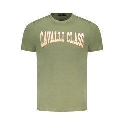 CAVALLI CLASS T-SHIRT MANICHE CORTE UOMO VERDE