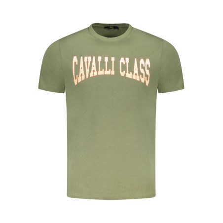 CAVALLI CLASS T-SHIRT MANICHE CORTE UOMO VERDE