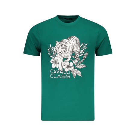CAVALLI CLASS T-SHIRT MANICHE CORTE UOMO VERDE