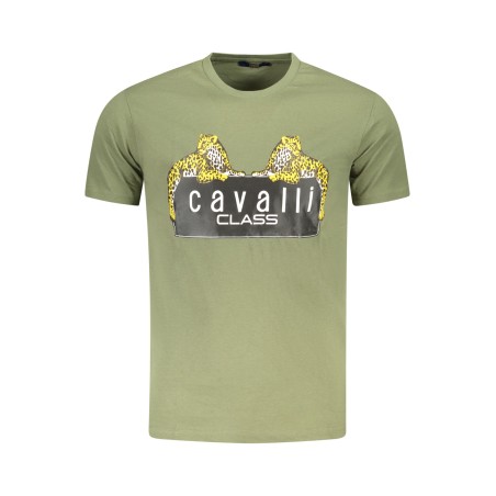 CAVALLI CLASS T-SHIRT MANICHE CORTE UOMO VERDE