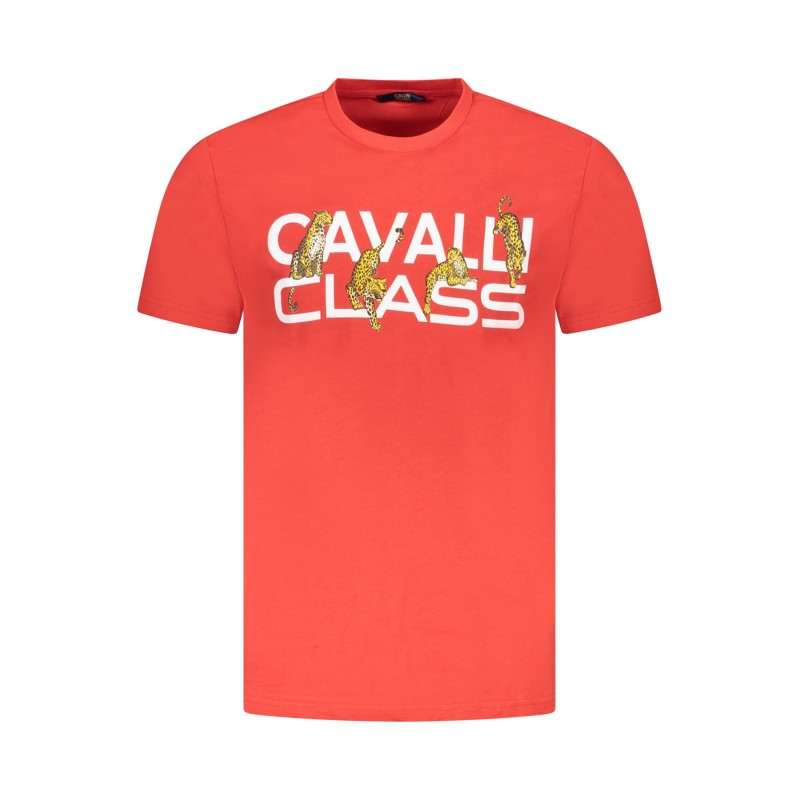 CAVALLI CLASS T-SHIRT MANICHE CORTE UOMO ROSSO