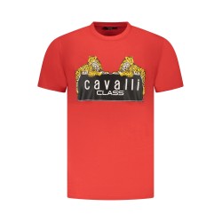 CAVALLI CLASS T-SHIRT MANICHE CORTE UOMO ROSSO