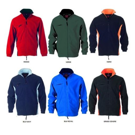 Pile ASPEN antipilling 280 gr/mq fullzip bicolore