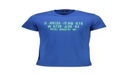 DIESEL T-SHIRT MANICHE CORTE UOMO BLU