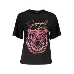 CAVALLI CLASS T-SHIRT MANICHE CORTE DONNA NERO