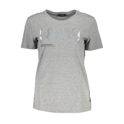 GUESS JEANS T-SHIRT MANICHE CORTE DONNA GRIGIO
