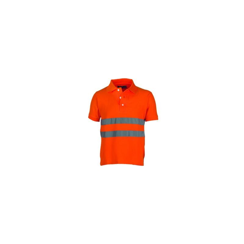 Polo FLASH uomo a manica corta con bande riflettenti in CAT.1