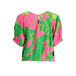 DESIGUAL T-SHIRT MANICHE CORTE DONNA ROSA