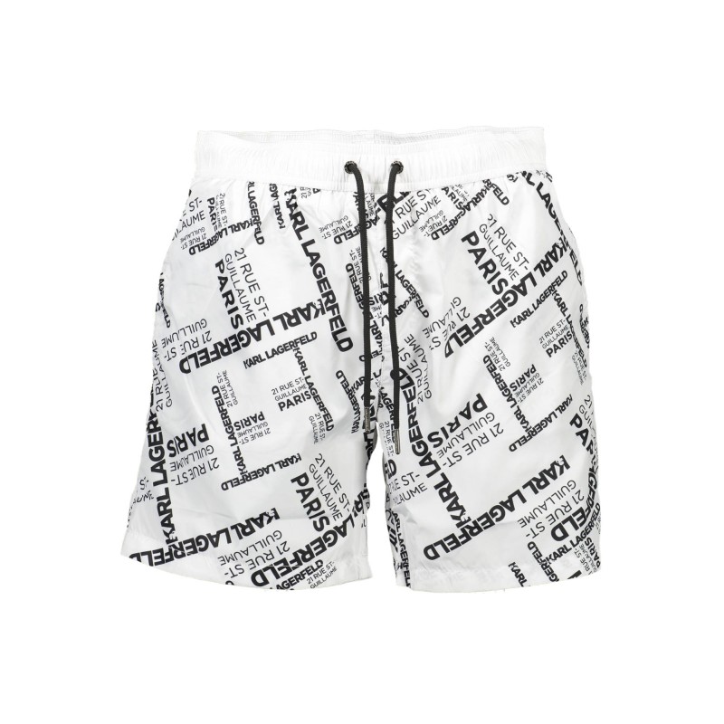 KARL LAGERFELD BEACHWEAR COSTUME PARTE SOTTO UOMO BIANCO