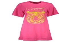 CAVALLI CLASS T-SHIRT MANICHE CORTE DONNA ROSA
