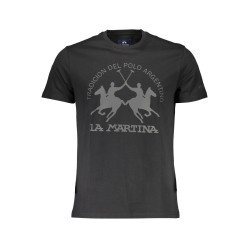 LA MARTINA T-SHIRT MANICHE CORTE UOMO NERO