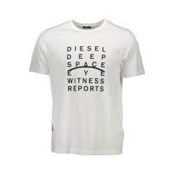 DIESEL T-SHIRT MANICHE CORTE UOMO BIANCO