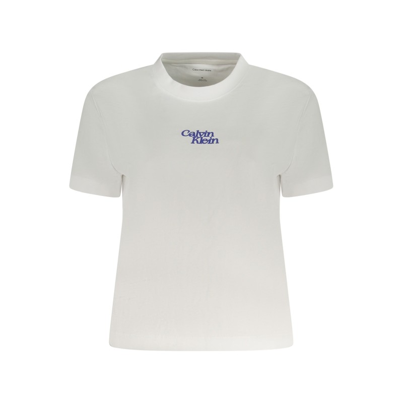 CALVIN KLEIN T-SHIRT MANICHE CORTE DONNA BIANCO