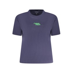 CALVIN KLEIN T-SHIRT MANICHE CORTE DONNA BLU