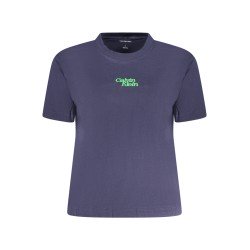 CALVIN KLEIN T-SHIRT MANICHE CORTE DONNA BLU