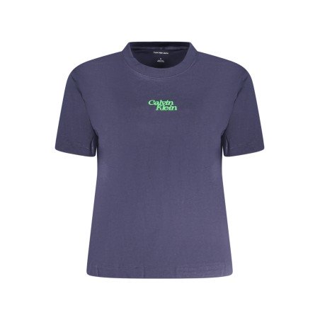 CALVIN KLEIN T-SHIRT MANICHE CORTE DONNA BLU