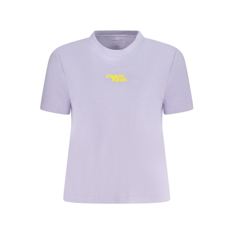 CALVIN KLEIN T-SHIRT MANICHE CORTE DONNA VIOLA