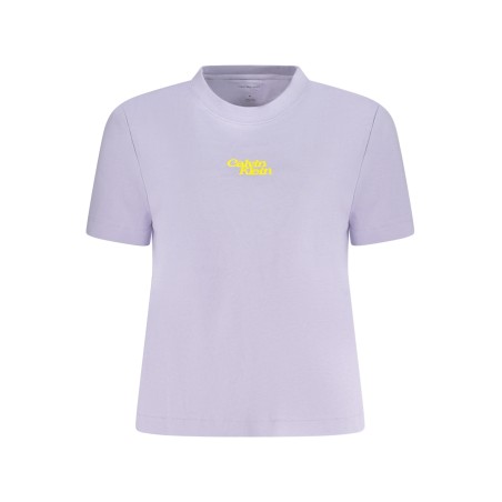 CALVIN KLEIN T-SHIRT MANICHE CORTE DONNA VIOLA